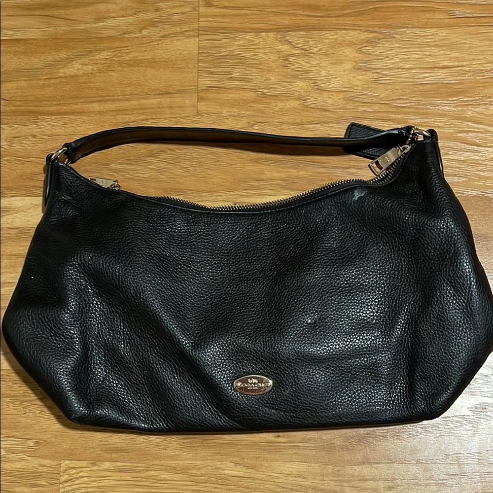 Coach Black Leather Shoulder Bag
